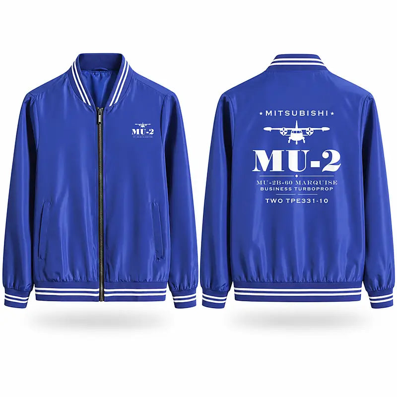 Mitsubishi MU-2B-60 Marquise Stylish Jackets - Baseball Collar - Heritage - Royal Blue