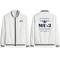 Thumbnail for Mitsubishi MU-2B-60 Marquise Stylish Jackets - Baseball Collar - Heritage - White