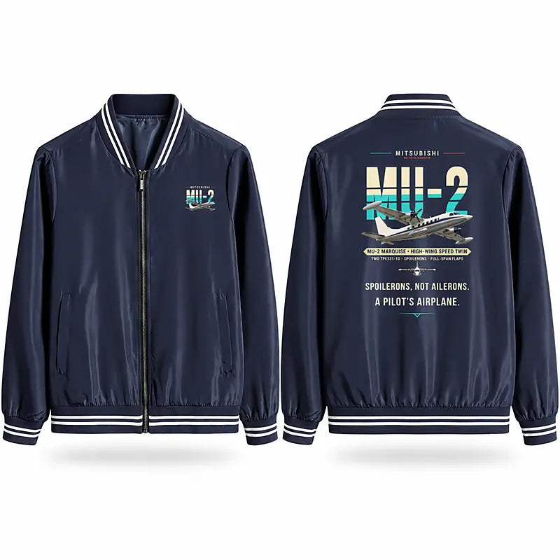 Mitsubishi MU-2B-60 Marquise Stylish Jackets - Baseball Collar - Original - Navy Blue