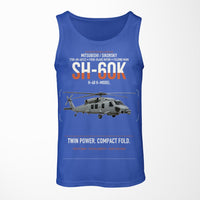 Thumbnail for Mitsubishi Sikorsky SH-60K design on blue tank top