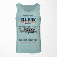 Thumbnail for Mitsubishi Sikorsky SH-60K design on light green tank top