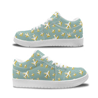 Thumbnail for Mixed Size Airplanes Designed Fashion Low Top Sneakers & Shoes