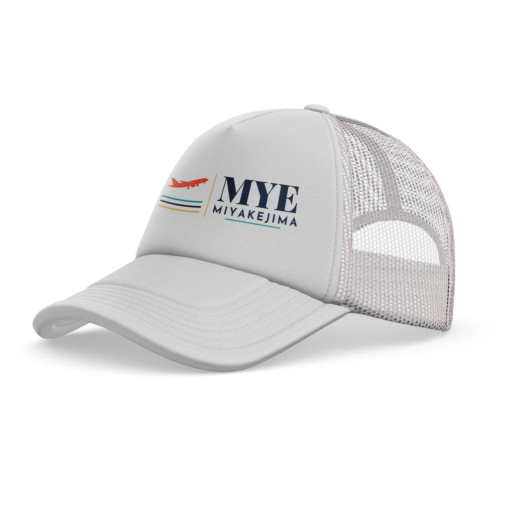 Miyakejima Airport (MYE) trucker cap - white