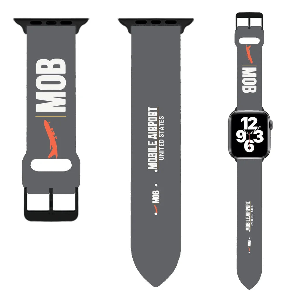 WBV6 | Mobile Regional Airport MOB | Gray (Metal Buckle)