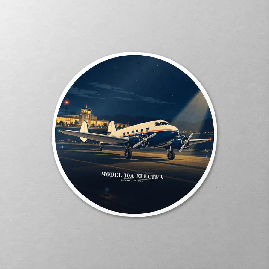 Model 10A Electra - 3D - Circle Sticker - Close-up