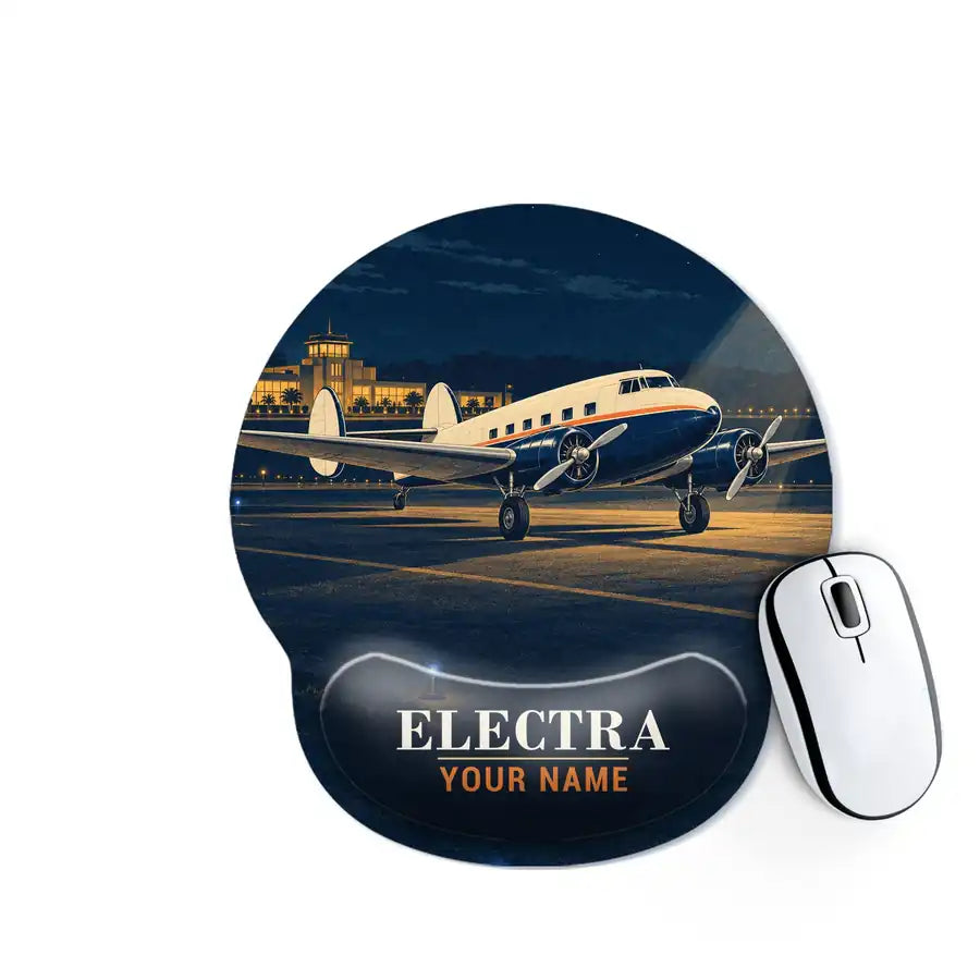 Model 10A Electra - 3D + Name - Ergonomic Mouse Pad - Full Print