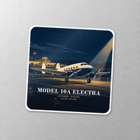 Thumbnail for Model 10A Electra - 3D + Name - Square Sticker - Close-up