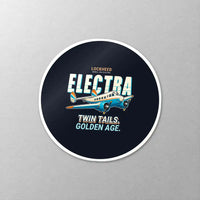 Thumbnail for Model 10A Electra - Cartoon - Circle Sticker - Close-up