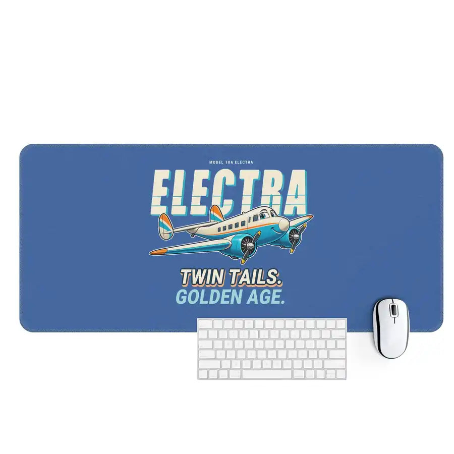 Model 10A Electra - Cartoon - Desk Mat - Blue