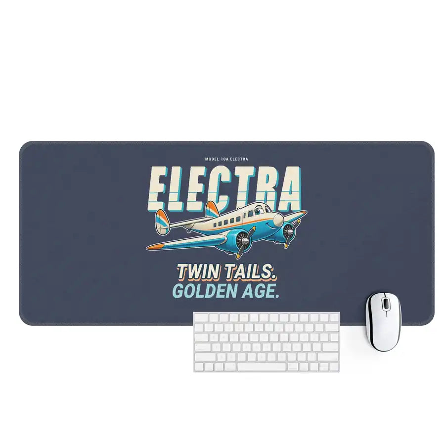 Model 10A Electra - Cartoon - Desk Mat - Navy Blue