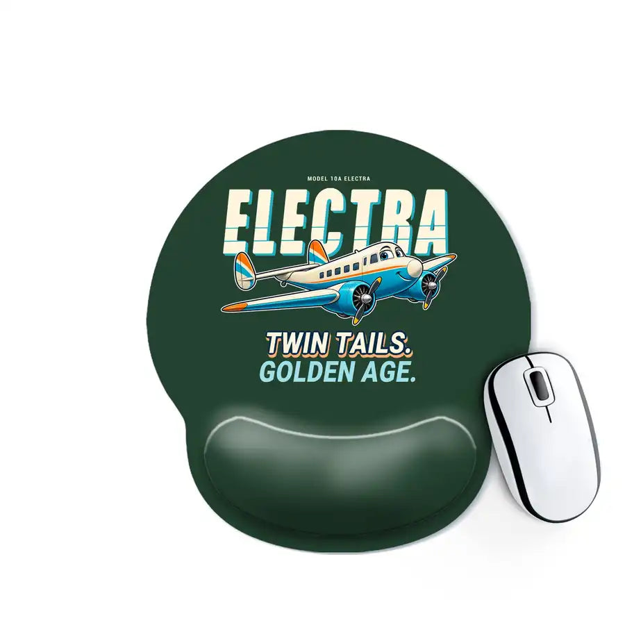 Model 10A Electra - Cartoon - Ergonomic Mouse Pad - Dark Green
