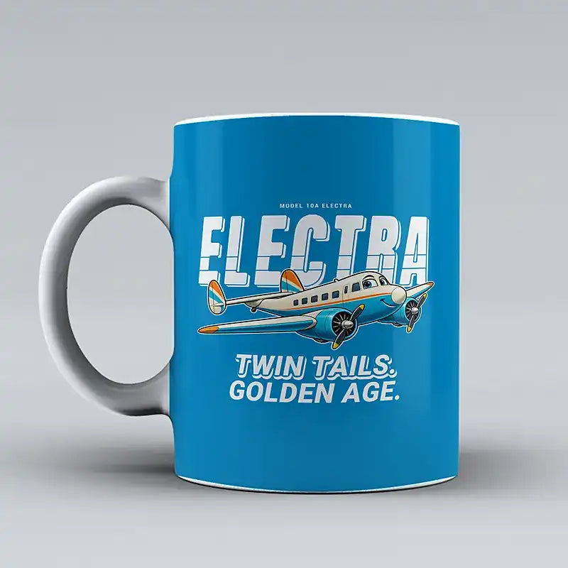 Model 10A Electra - Cartoon - Mug - Turquoise