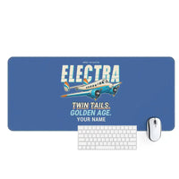 Thumbnail for Model 10A Electra - Cartoon + Name - Desk Mat - Blue