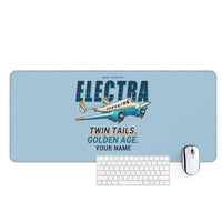 Thumbnail for Model 10A Electra - Cartoon + Name - Desk Mat - Light Blue