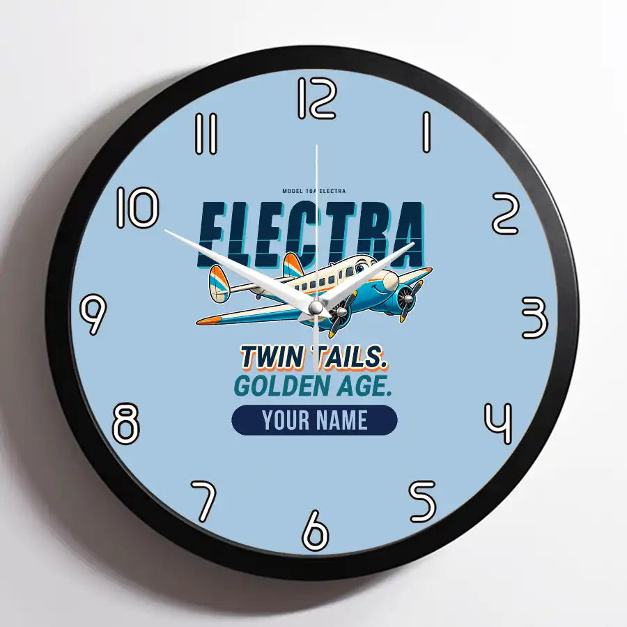 Model 10A Electra - Cartoon + Name - Framed - Light Blue