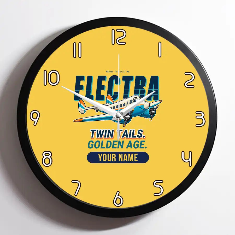 Model 10A Electra - Cartoon + Name - Framed - Yellow