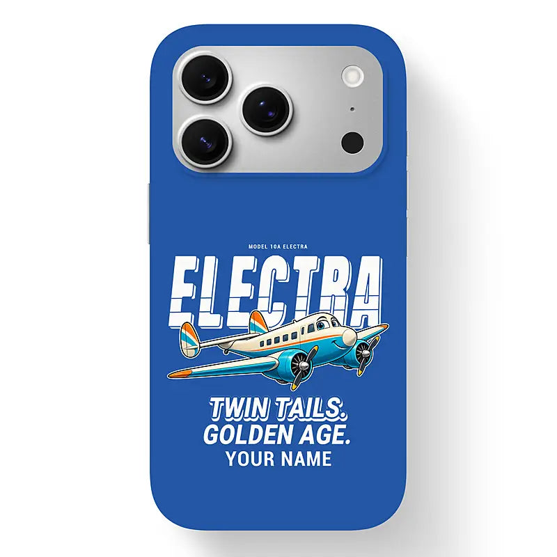 Model 10A Electra - Cartoon + Name - MagSafe iPhone 17 Pro - Blue