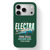 Thumbnail for Model 10A Electra - Cartoon + Name - MagSafe iPhone 17 Pro - Dark Green