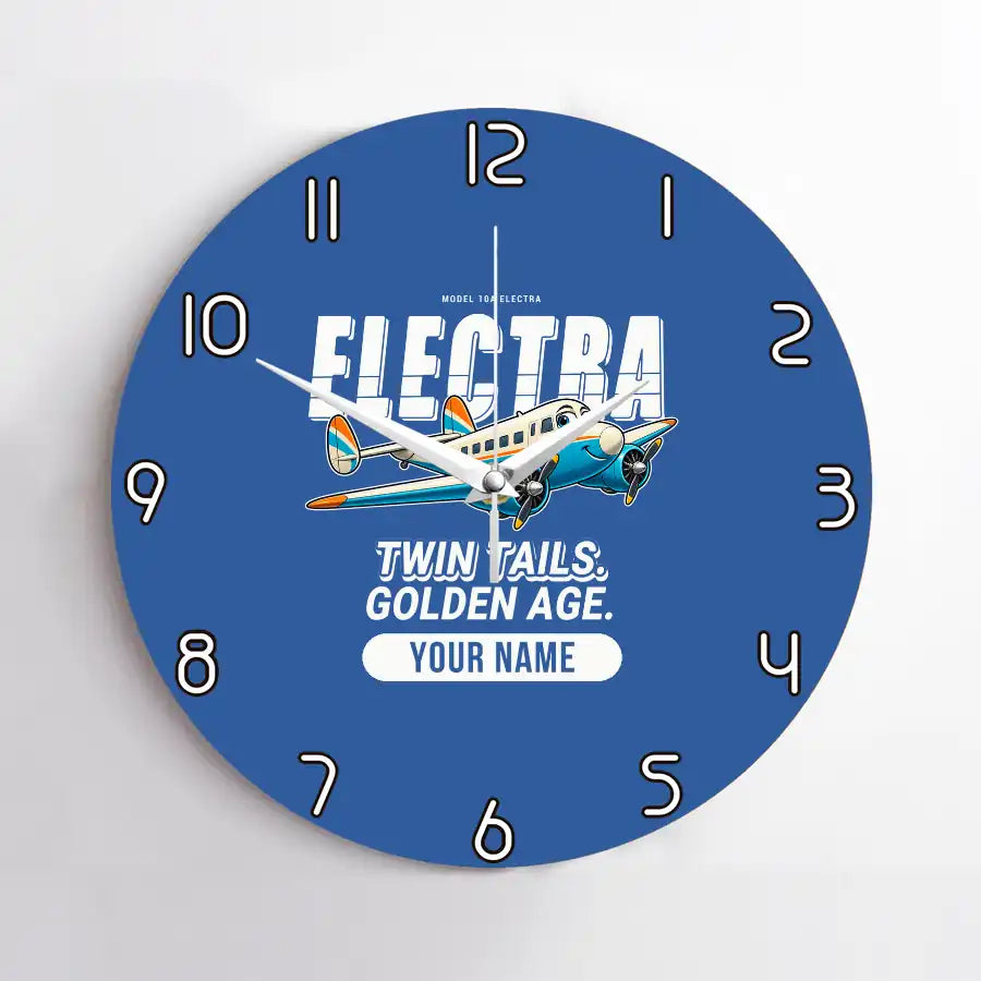 Model 10A Electra - Cartoon + Name - No Frame - Blue