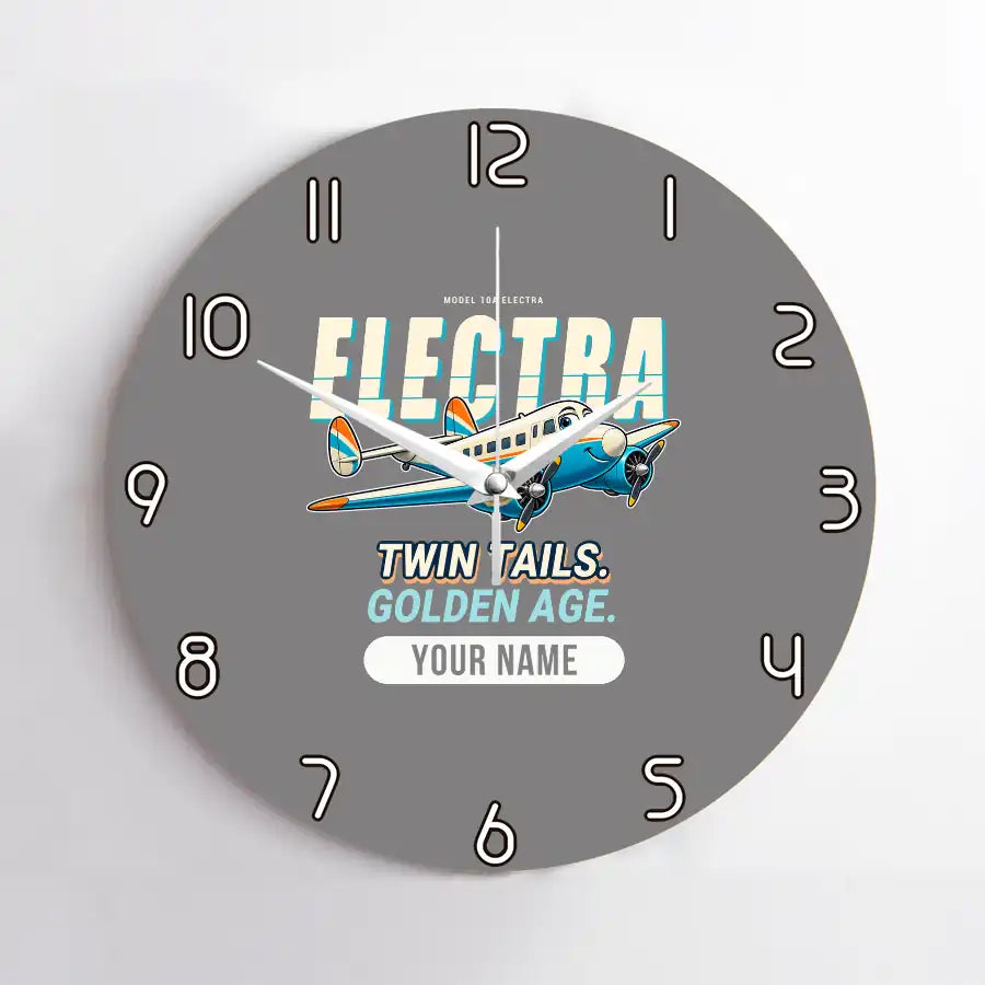 Model 10A Electra - Cartoon + Name - No Frame - Gray
