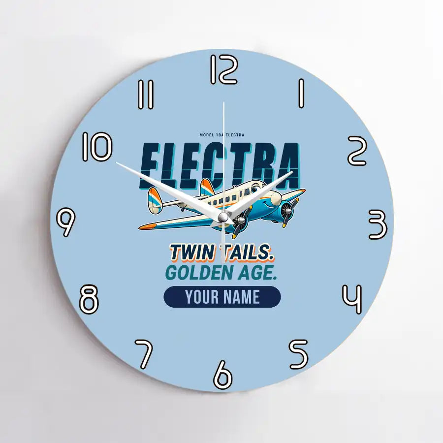 Model 10A Electra - Cartoon + Name - No Frame - Light Blue