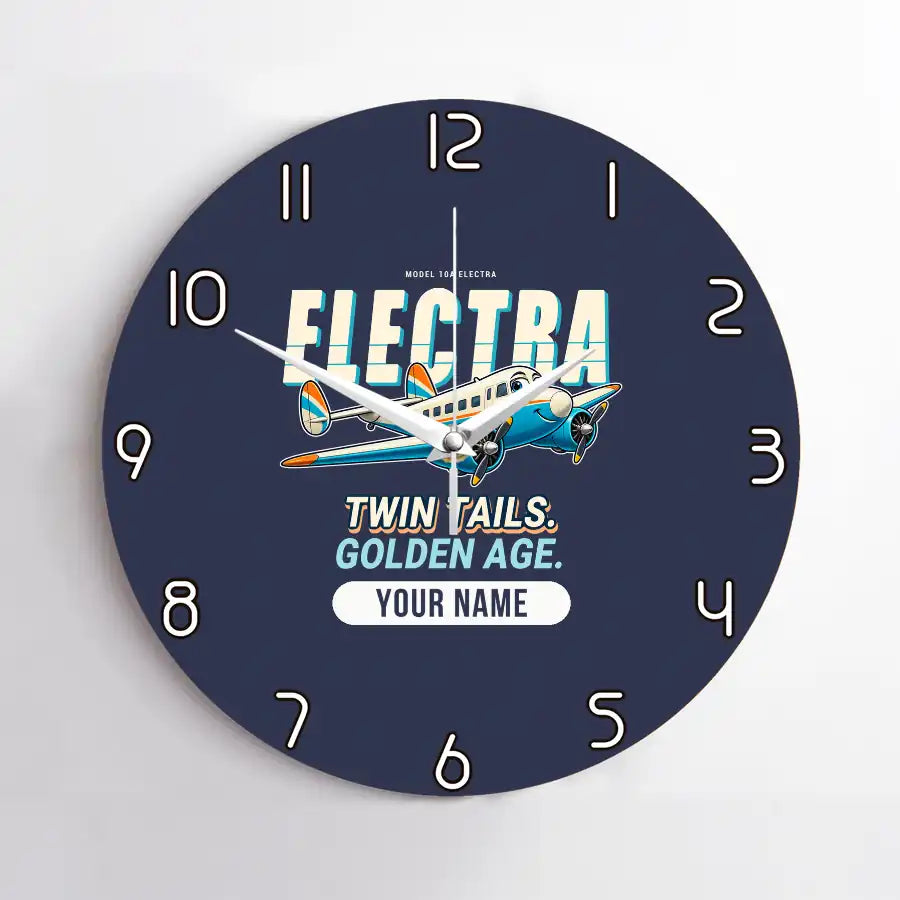 Model 10A Electra - Cartoon + Name - No Frame - Navy Blue