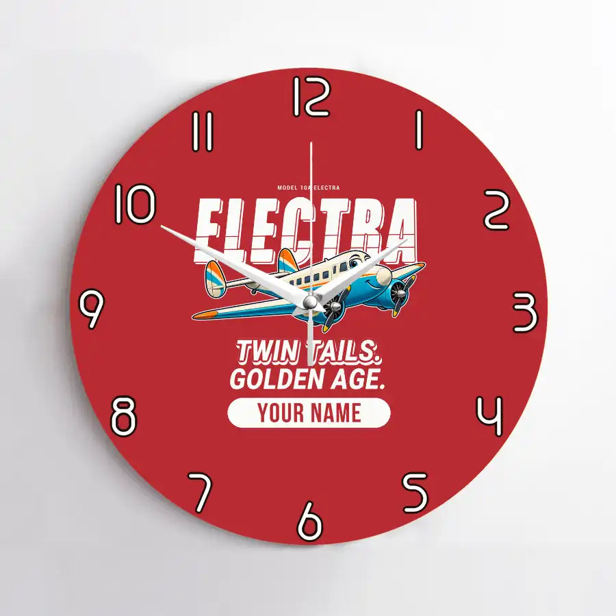 Model 10A Electra - Cartoon + Name - No Frame - Red