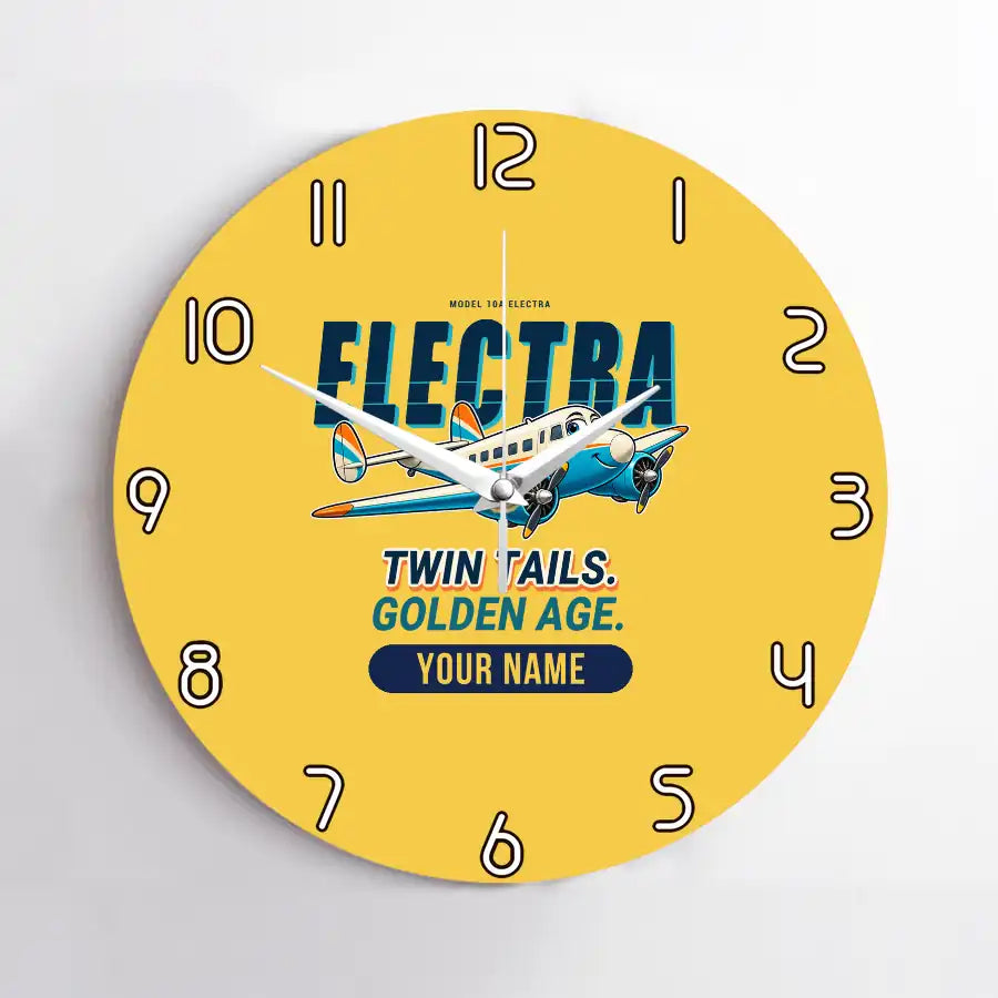 Model 10A Electra - Cartoon + Name - No Frame - Yellow