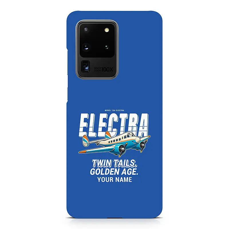 Model 10A Electra - Cartoon + Name - Samsung Case - Blue