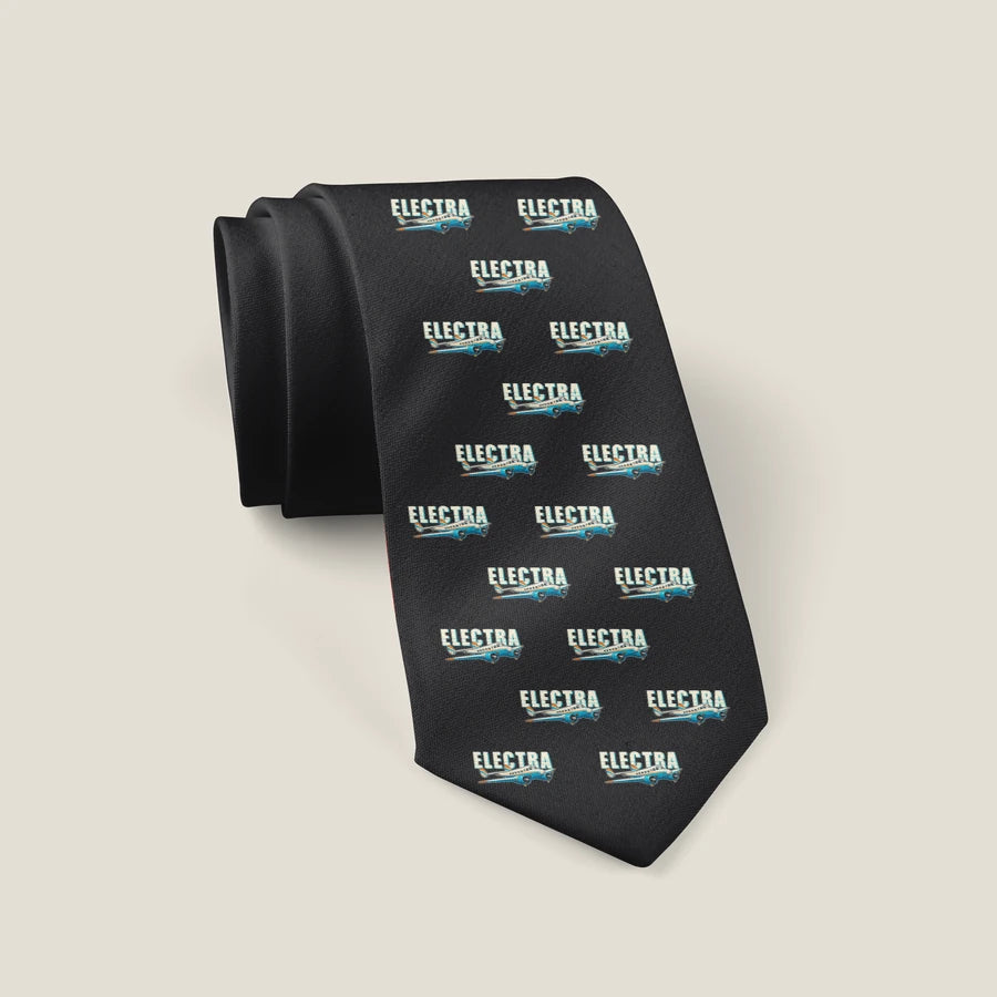 Model 10A Electra - Cartoon Pattern - Tie - Black
