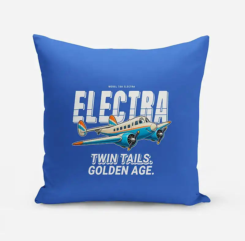 Model 10A Electra - Cartoon - Pillow - Blue