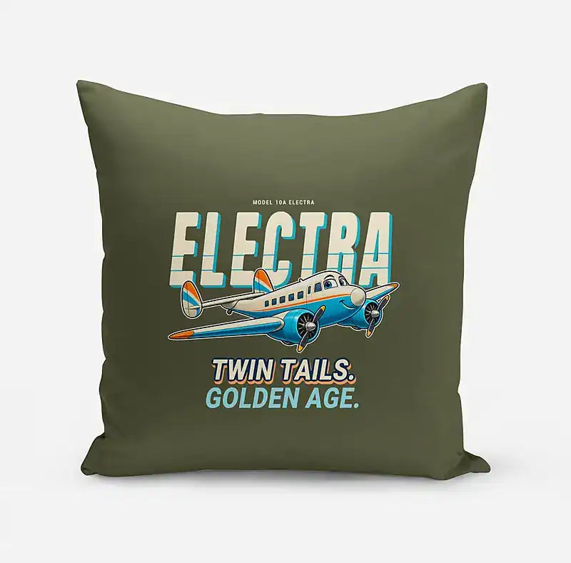 Model 10A Electra - Cartoon - Pillow - Green Army