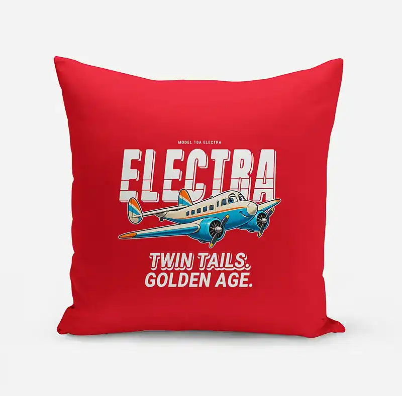 Model 10A Electra - Cartoon - Pillow - Red