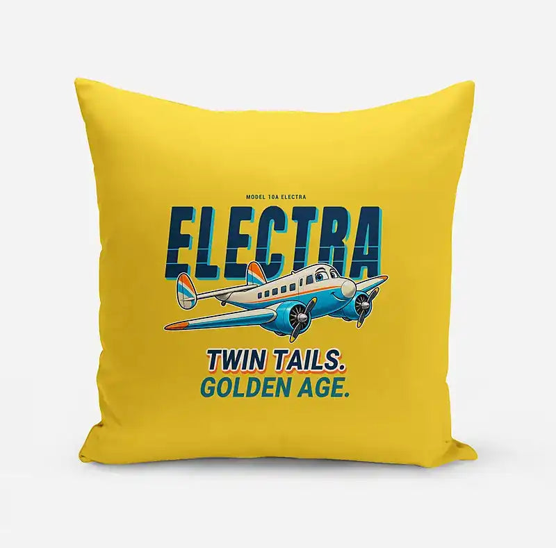 Model 10A Electra - Cartoon - Pillow - Yellow