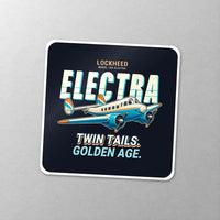Thumbnail for Model 10A Electra - Cartoon - Square Sticker - Close-up