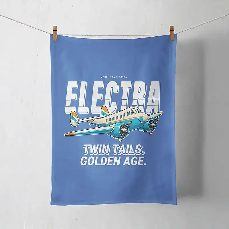 Model 10A Electra - Cartoon - Towel - Blue