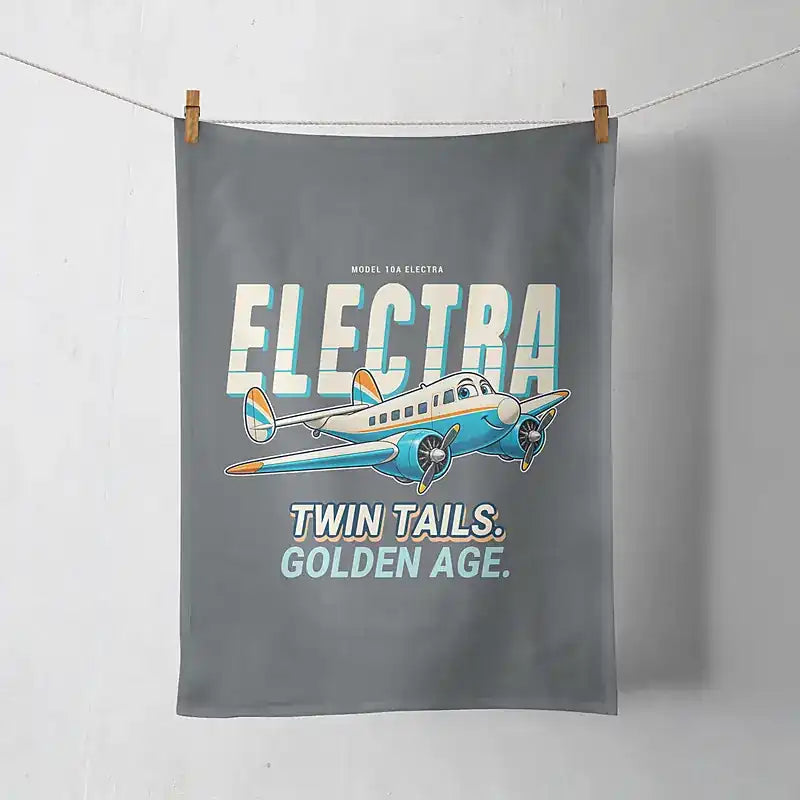 Model 10A Electra - Cartoon - Towel - Gray