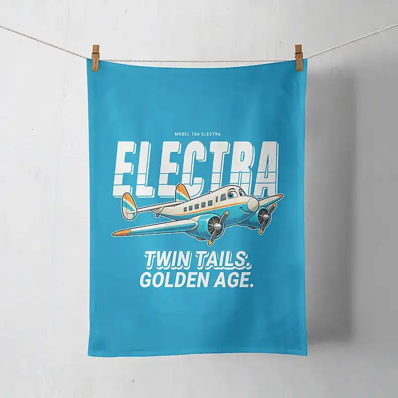 Model 10A Electra - Cartoon - Towel - Turquoise