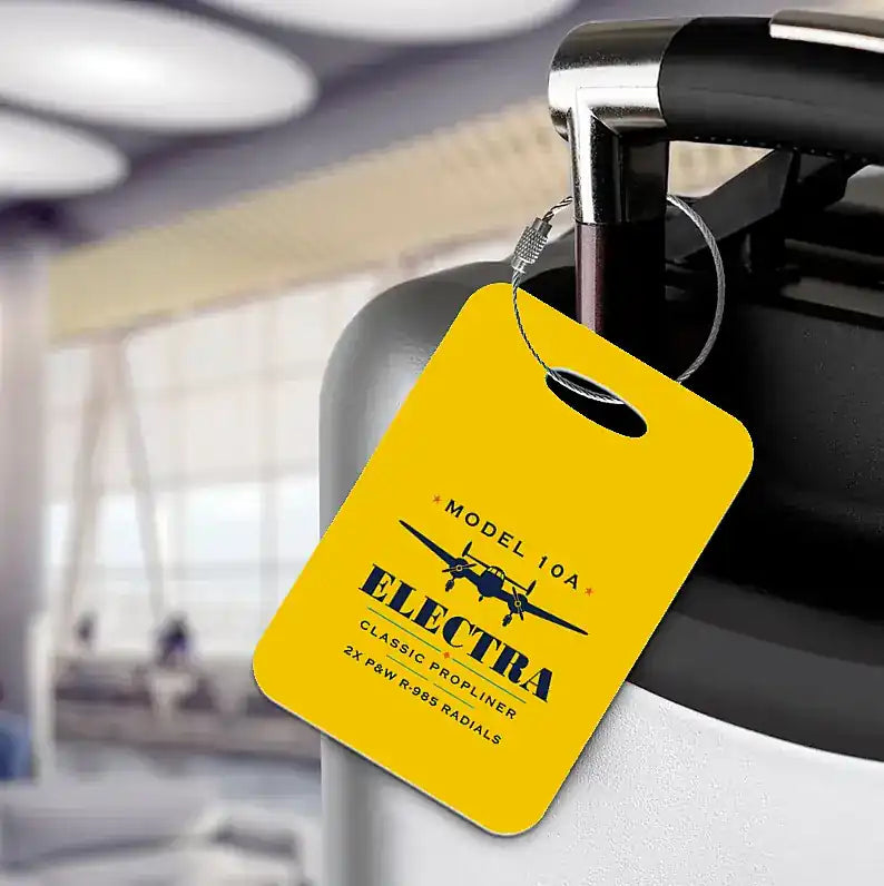Model 10A Electra - Heritage - Luggage Tag - Yellow