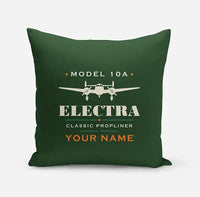 Thumbnail for Model 10A Electra - Heritage + Name - Pillow - Dark Green
