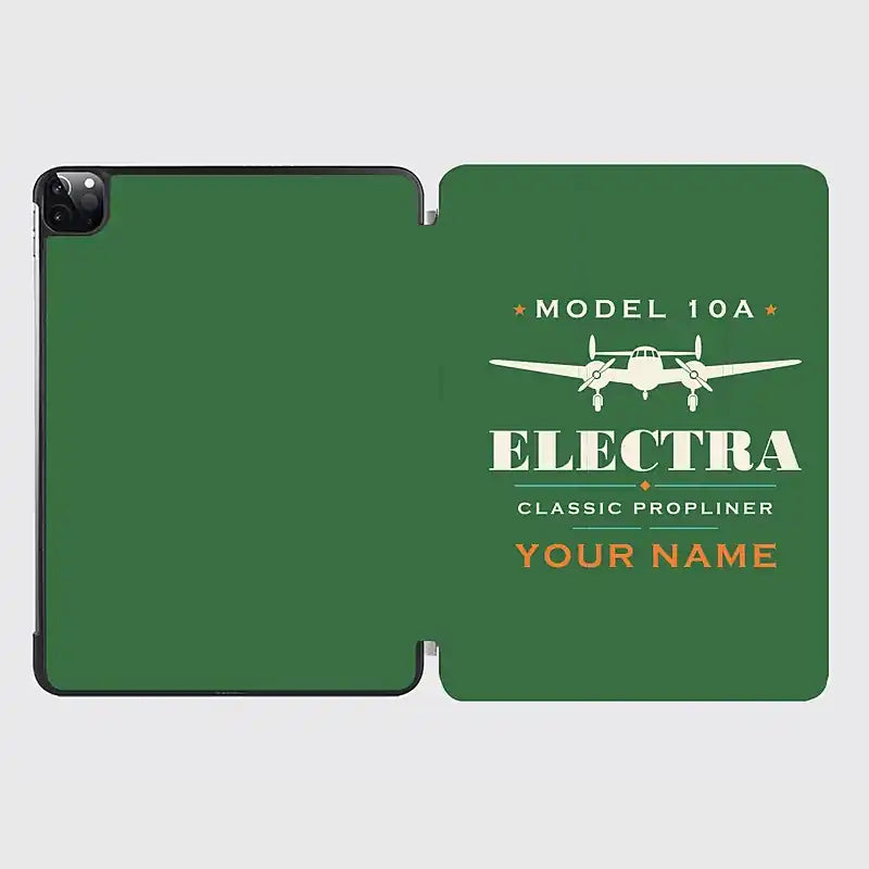 Model 10A Electra - Heritage + Name - iPad Case - Green