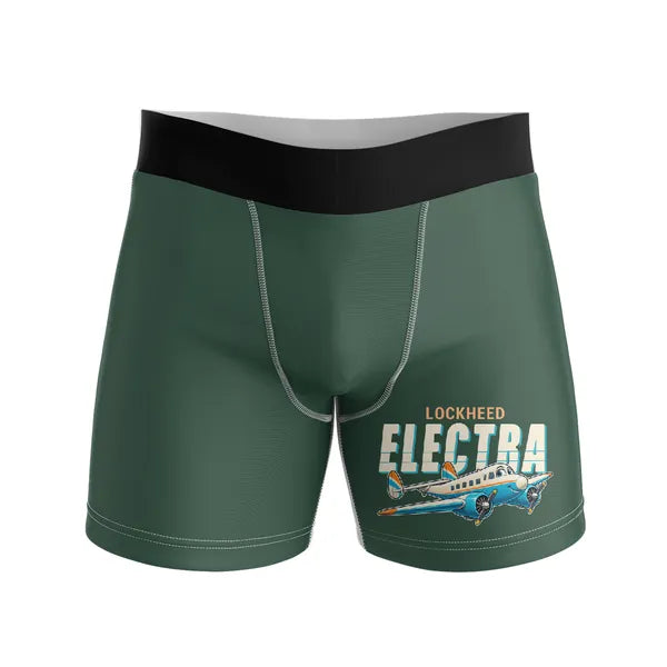 Model 10A Electra - Men Boxers - Cartoon - Dark Green