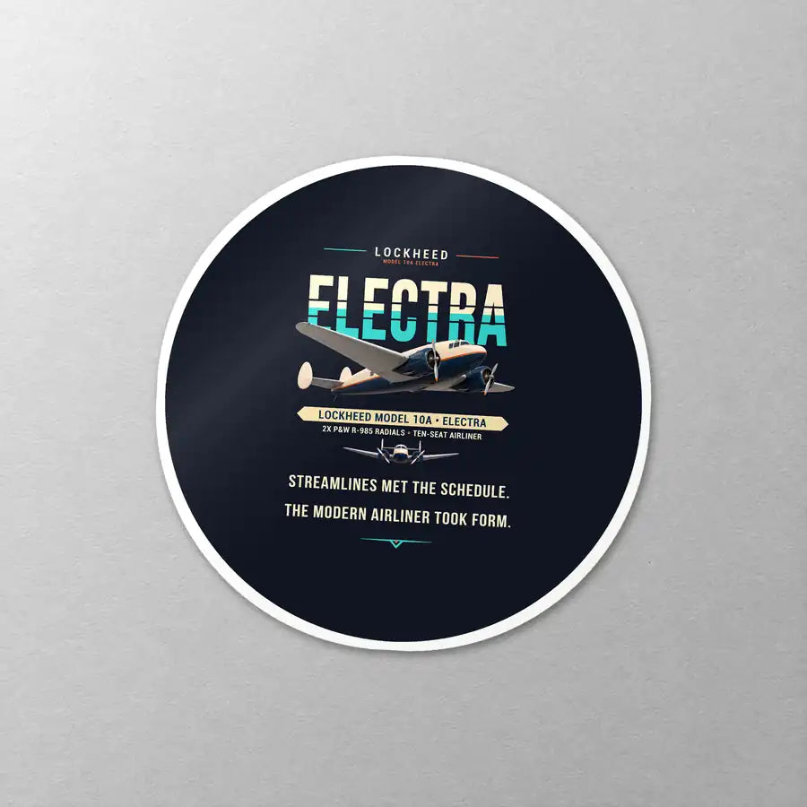 Model 10A Electra - Original - Circle Sticker - Close-up