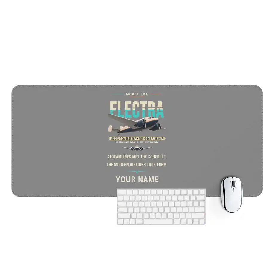 Model 10A Electra - Original + Name - Desk Mat - Gray