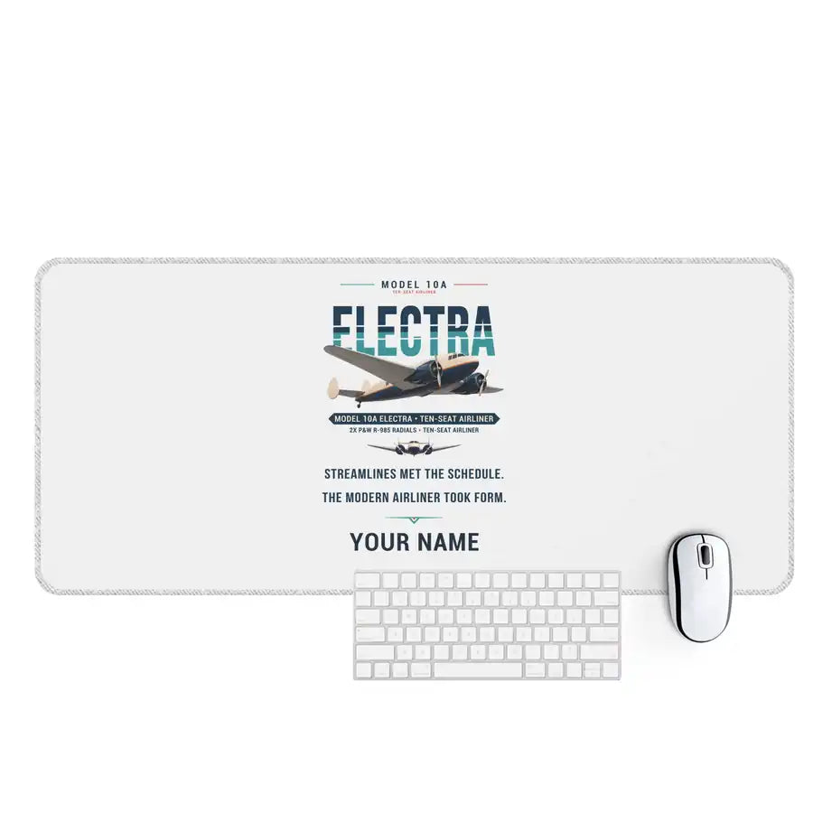 Model 10A Electra - Original + Name - Desk Mat - White