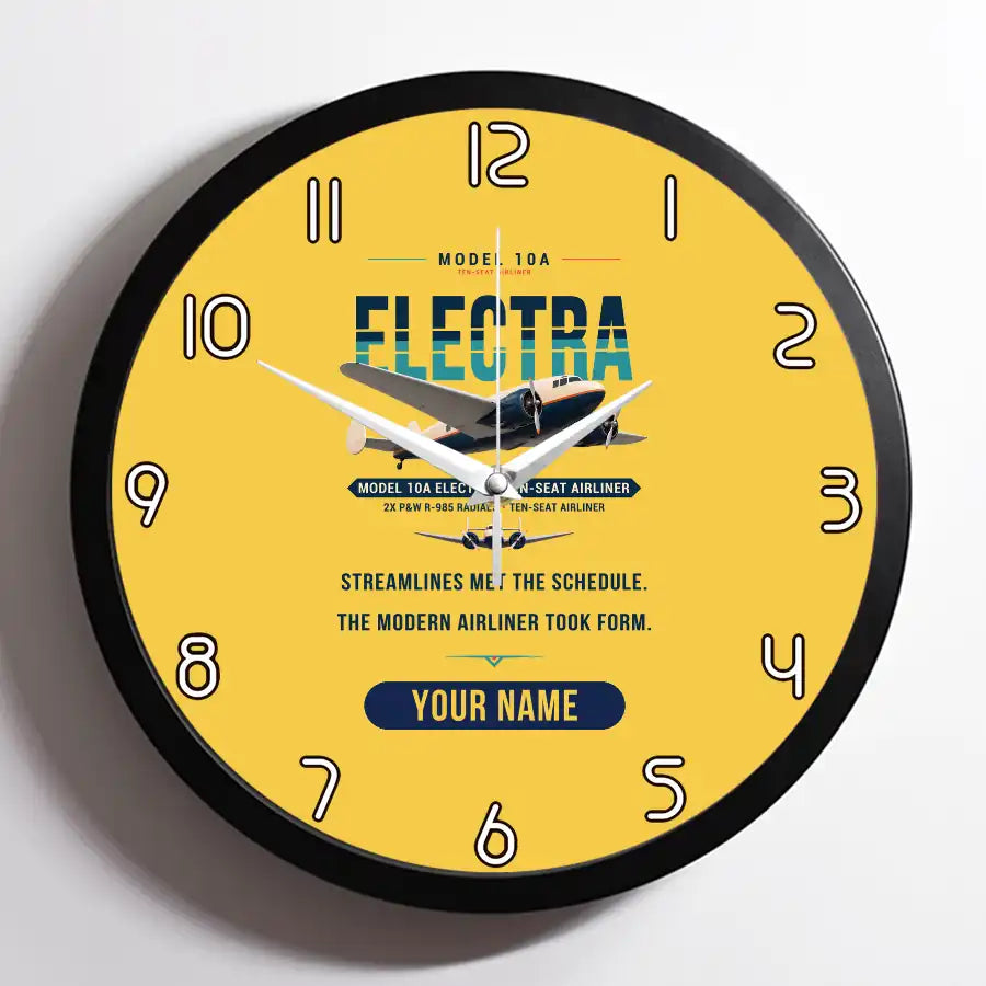 Model 10A Electra - Original + Name - Framed - Yellow