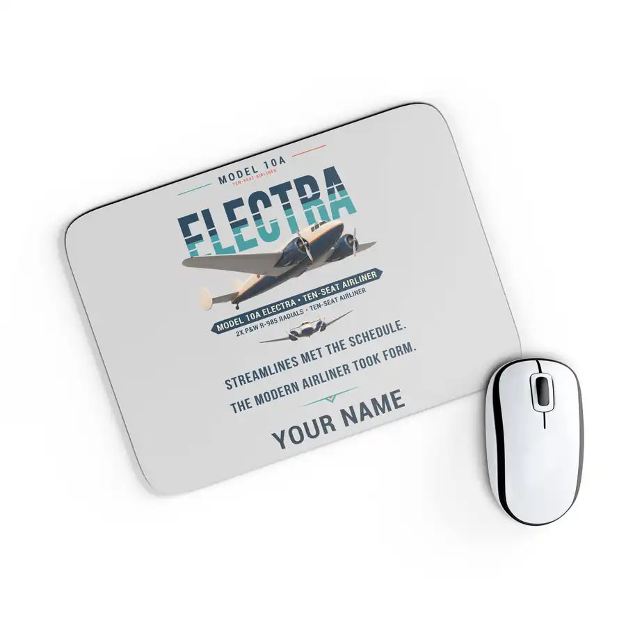 Model 10A Electra - Original + Name - Mouse Pad - Light Gray