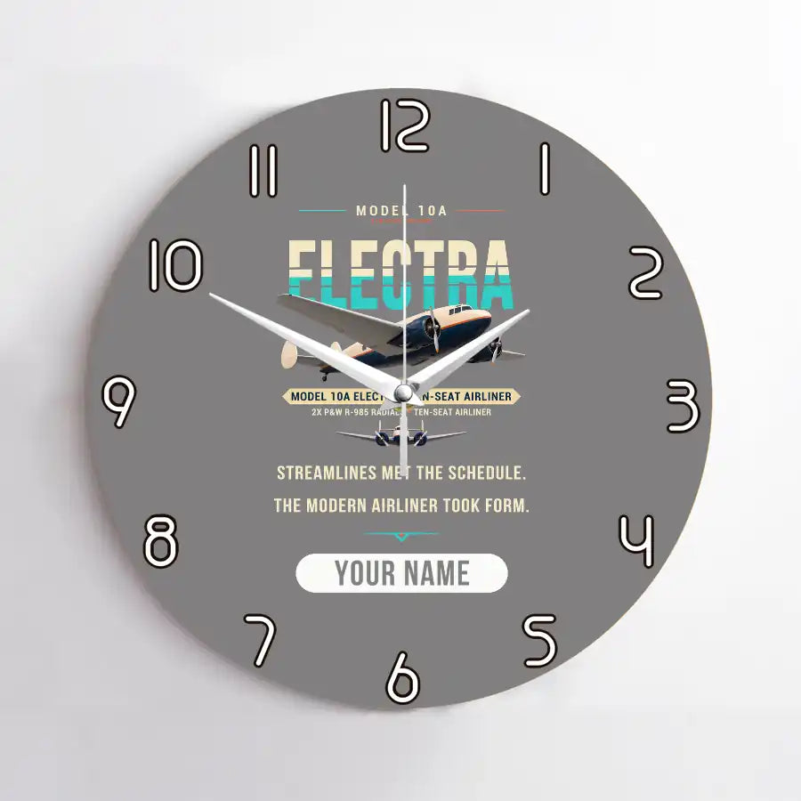 Model 10A Electra - Original + Name - No Frame - Gray