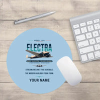 Thumbnail for Model 10A Electra - Original + Name - Round Mouse Pad - Light Blue