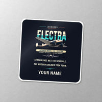 Thumbnail for Model 10A Electra - Original + Name - Square Sticker - Close-up